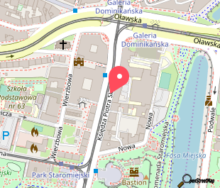 mapa lokalizacji B&B Hotel Wrocław Centrum